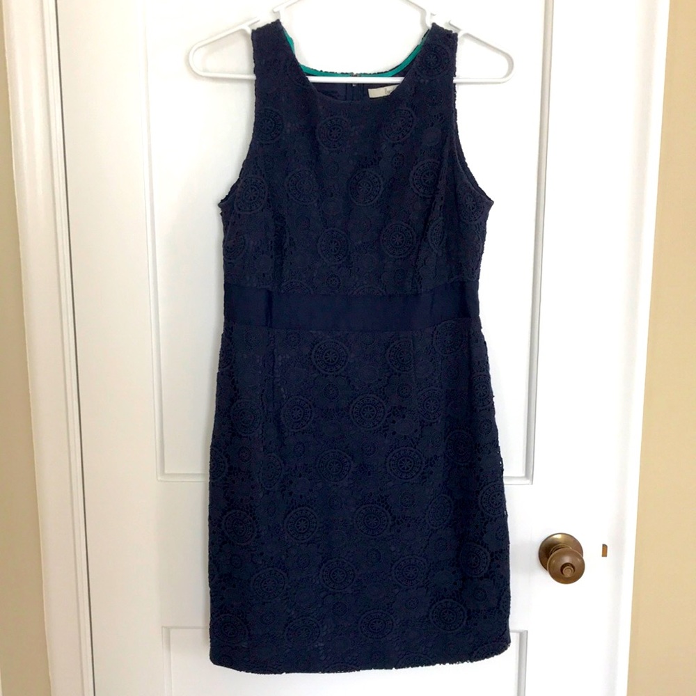 Boden Navy Lace Sleeveless Dress